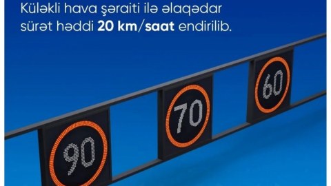 Zığ yolunda sürət həddi əvvəlki vəziyyətinə qaytarıldı
