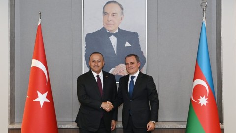Ceyhun Bayramov Çavuşoğlu ilə GÖRÜŞDÜ