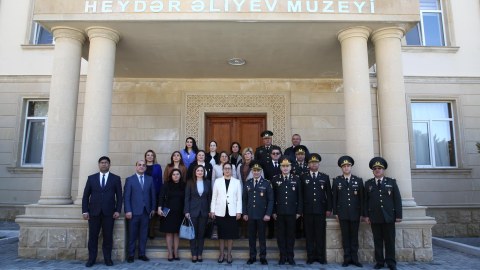 Təhsil işçiləri hərbi liseydə - FOTOLAR