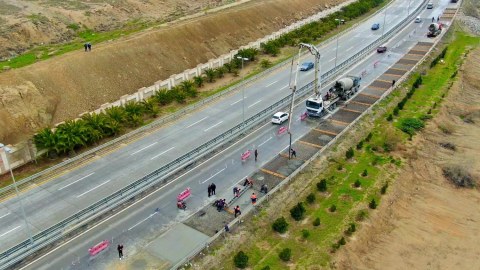 Zığ-Hava limanı yolunda təmir-bərpa işləri - FOTOLAR