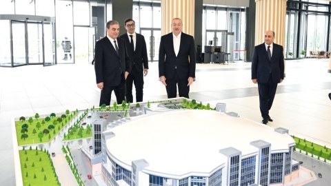 Prezident Gəncə İdman Sarayının AÇILIŞINDA