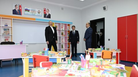 Bum məktəbinin yeni binası istifadəyə verildi - FOTOLAR