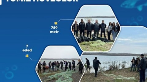 Su hövzələrindən 750 metr uzunluğunda tor aşkarlanaraq götürüldü