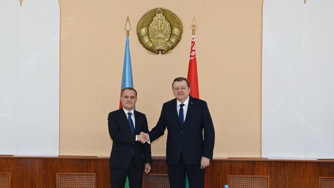 Ceyhun Bayramov belaruslu həmkarı ilə görüşdü 