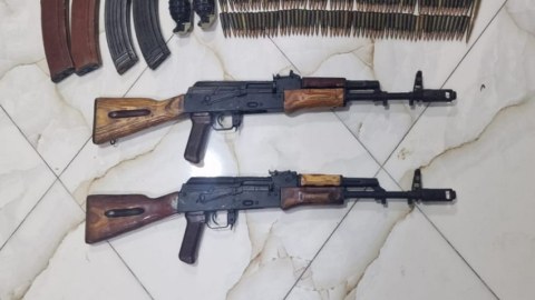 Xankəndidə avtomat və qumbaraatan tapıldı