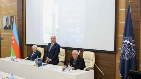 UNEC-də “Ulu Öndər Heydər Əliyev xatirələrdə” kitabının təqdimatı keçirilib - FOTO