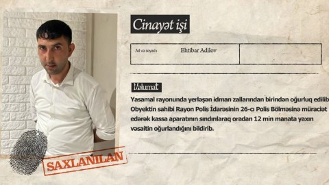 Mühafizə etdiyi idman zalınının kassasından 12 min manat oğurladı - VİDEO
