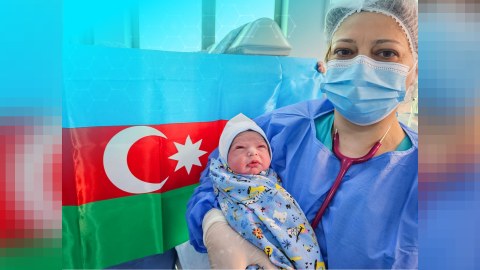 Xankəndidə ilk körpə dünyaya gəldi - FOTO