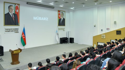Bakı Mühəndislik Universitetində “Mübariz” filminin təqdimatı keçirilib - FOTO