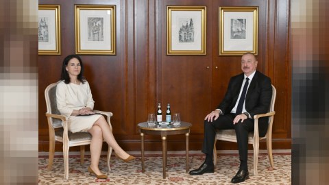 İlham Əliyev Almaniyanın XİN başçısı ilə görüşüb