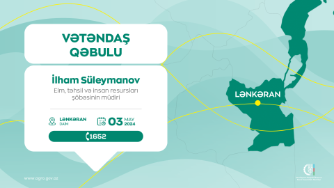 İlham Süleymanov Lənkəranda vətəndaşları qəbul edəcək