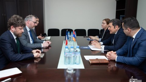 Fransa Senatının nümayəndəsi Mirzoyanın müavini ilə görüşdü