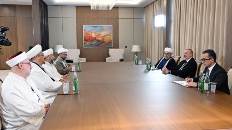 Prezident TDT-yə üzv dövlətlərin dini rəhbərləri qəbul edib - FOTO