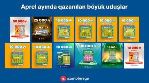 “Poz-Qazan” oyunlarında apreldə 12 böyük uduş qazanılıb