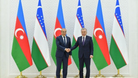 Şavkat Mirziyoyev Mikayıl Cabbarovu qəbul edib - FOTO