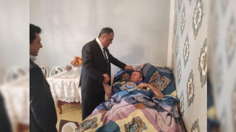 Goranboyda şəhid atası evində ziyarət olundu - FOTO