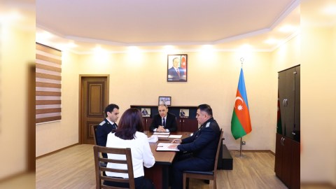 Baş prokuror Tərtərdə vətəndaşları qəbul etdi - FOTOLAR