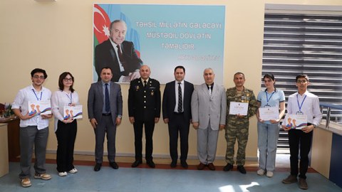 Hərbi bilik yarışının qalibləri mükafatlandırılıb - FOTOLAR