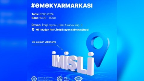 İmişlidə əmək yarmarkası KEÇİRİLƏCƏK