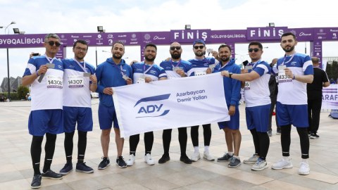 Dəmiryolçular Bakı Marafonunda - FOTOLAR