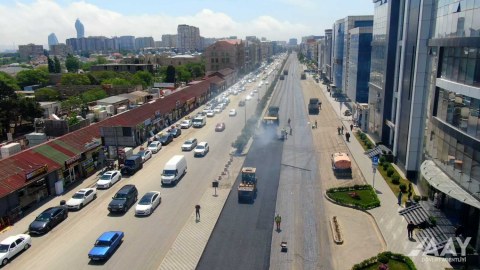 Əhməd Rəcəbli küçəsində təmir gedir