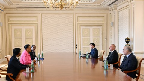 İlham Əliyev baş katibi qəbul edib