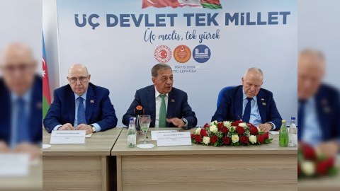 Türkiyə, Azərbaycan və Şimali Kipr deputatlarının mətbuat konfransı - VİDEO
