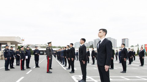 Vilayət Eyvazov sıra baxışı keçirdi - FOTO