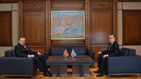 Ceyhun Bayramovun Belarusun XİN başçısı ilə görüşüb