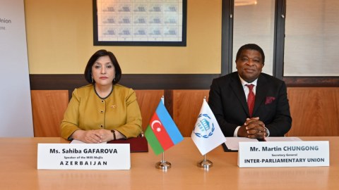 Milli Məclislə Parlamentlərarası İttifaq arasında Memorandum İMZALANDI