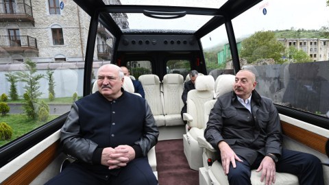 Lukaşenko İlham Əliyevlə Şuşaya getdi - FOTO