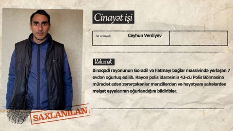 Bakıda usta işlədiyi evdən oğurluq etdi