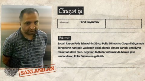 "Kokain" və "ekstazi" satmaq istəyən şəxs tutuldu