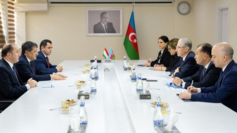 Muxtar Babayev Tacikistan naziri ilə görüşdü