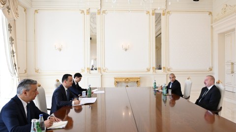 İlham Əliyev özbəkistanlı naziri qəbul edib - FOTO