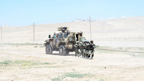 Hərbi Polis İdarəsinin şəxsi heyəti ilə döyüş hazırlığı məşqləri keçirilib 