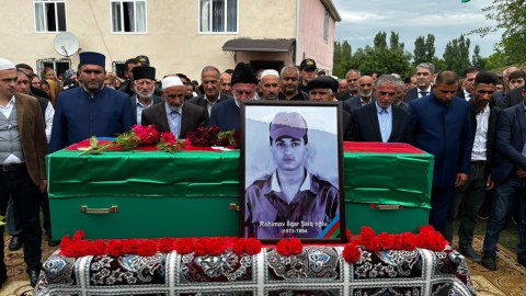 Şəhid İlqar Rəhimov Göyçayda dəfn olundu - FOTO