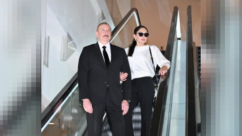 Prezident və birinci xanım ticarət mərkəzinin AÇILIŞINDA