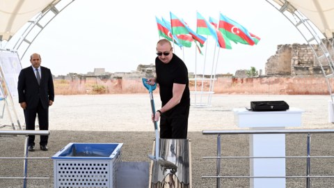 İlham Əliyev Ağdamda daha iki kəndin təməlini qoydu - FOTOLAR