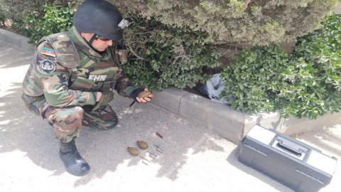 Bakıda əl qumbarası və partladıcı aşkarlandı