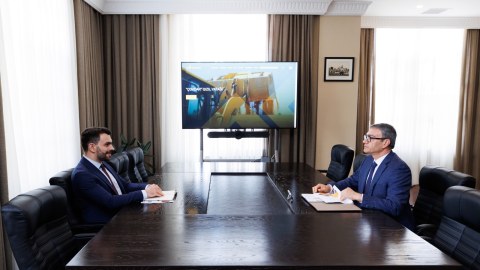 Zakir İbrahimov “Yüksəliş” müsabiqəsinin qalibi ilə görüşüb