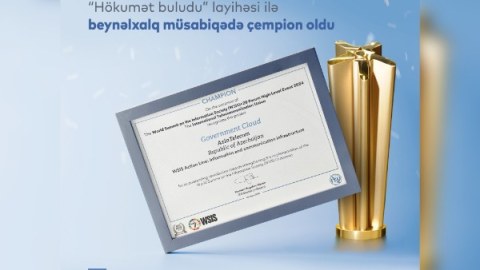AzInTelecom-un “Hökumət buludu” layihəsi beynəlxalq müsabiqədə çempion olub - FOTO
