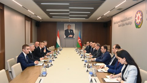 Ceyhun Bayramov macarıstanlı həmkarı ilə görüşüb
