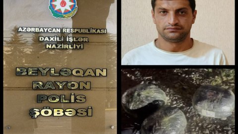 Beyləqanda saxlanılan şəxsdə külli miqdarda narkotik AŞKARLANDI
