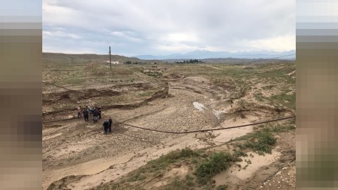 Goranboyda təbii fəlakətin fəsadları aradan qaldırılır