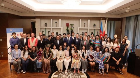 Yaponiyada yaşayan Azərbaycan icması ilə görüş keçirilib - FOTO