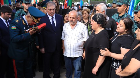 Şəhid sərhədçilərin vida mərasimi - FOTOLAR