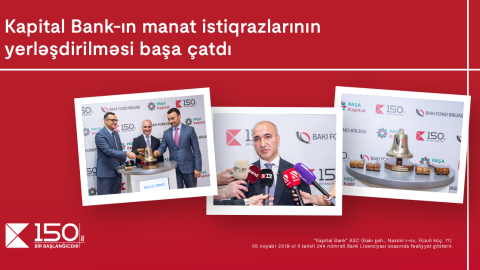 Kapital Bank istiqrazlarının abunə yazılışı ilə yerləşdirilməsi yekunlaşdı