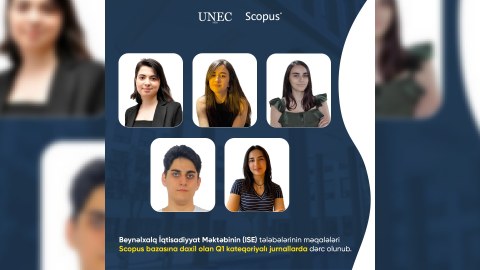 UNEC tələbələrinin məqalələri Scopus basasında dərc olunub