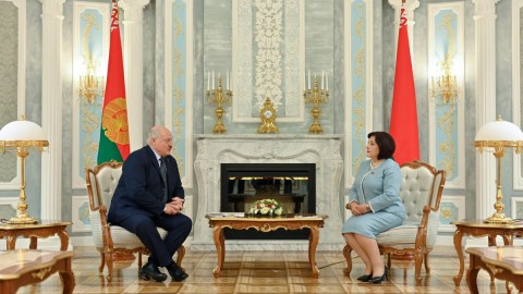 Spiker Belarus Prezidenti ilə görüşüb